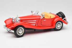 Mercedes 500K Roadster Vermelho Bburago 1:18 3020 Metal