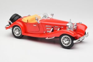 Mercedes 500K Roadster Vermelho Bburago 1:18 3020 Metal - imagem 6 de 8