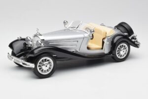 Mercedes 500K Roadster Prata Bburago 1:18 3020-M1 Metal - imagem 2 de 8