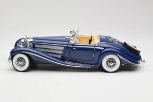 Mercedes 500K Special Roadster Azul Maisto 1:18 56059 Metal - imagem 4 de 8