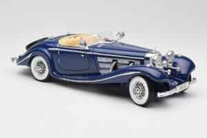 Mercedes 500K Special Roadster Azul Maisto 1:18 56059 Metal - imagem 6 de 8