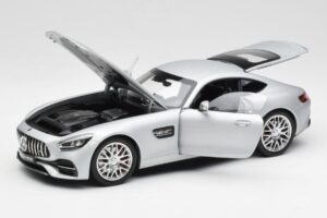 Mercedes AMG GT S C190 Designo Iridium Prata Magno Norev 1:18 B66960485 Metal - imagem 2 de 8