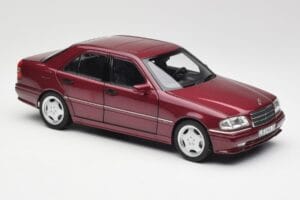 Mercedes AMG C36 W202 Almandine Vermelho Norev 1:18 B66040706 Metal - imagem 6 de 8