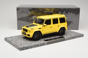 Mercedes Brabus 850 6.0 Widestar G63 W463 Electric Beam Yellow Minichamps 1:18 107032402 Metal - imagem 6 de 6