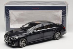 Mercedes S-Class W223 AMG Line Anthracite Blue Norev 1:18 183800 Metal - imagem 8 de 8