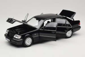 Mercedes S-Class W140 S600 Obsidian Black Metallic Norev 1:18 183045 Metal - imagem 2 de 8