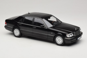 Mercedes S-Class W140 S600 Obsidian Black Metallic Norev 1:18 183045 Metal - imagem 6 de 8