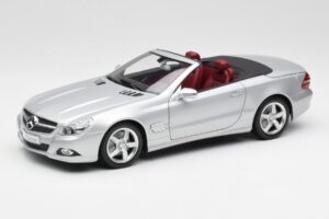 Mercedes SL 500 R230 Cabriolet Iridium Prata Minichamps 1:18 B66962388 Metal