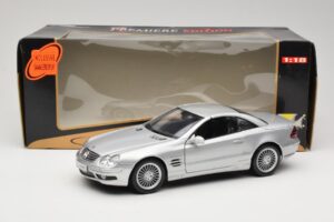 Mercedes SL55 AMG R230 Prata Maisto 1:18 36894 Metal - imagem 8 de 8