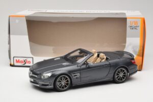 Mercedes SL65 AMG Black Series R230 Matte Black Maisto 1:18 36198 Metal - imagem 8 de 8