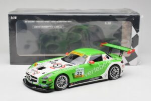 Mercedes AMG SLS C197 GT3 MS Racing #22 V. Sigacev / C. Stoll ADAC GT Masters 2011 Minichamps 1:18 151113102 Metal - imagem 6 de 6