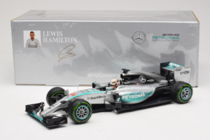 Mercedes W06 #44 L. Hamilton Mercedes AMG Petronas United States Grand Prix Winner World Champion 2015 Minichamps 1:18 110150 - imagem 7 de 7
