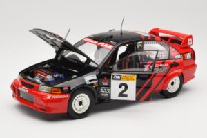 Mitsubishi Lancer Evolution VI #2 Y. Kataoka / S. Hayashi Winner Rally Canberra 1999 AUTOart 1:18 89942 Metal - imagem 2 de 8