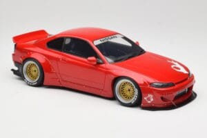 Nissan Silvia S15 Rocket Bunny Burning Red Otto 1:18 OT1115 Resina - imagem 4 de 6