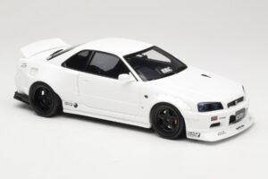 Nissan Skyline GT-R BNR34 by KRC Pearl White Otto 1:18 OT1135 Resina - imagem 4 de 6