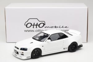 Nissan Skyline GT-R BNR34 by KRC Pearl White Otto 1:18 OT1135 Resina - imagem 6 de 6