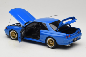 Nissan Skyline GT-R R32 V-Spec II Tuned Azul AUTOart 1:18 77415 Metal - imagem 5 de 8