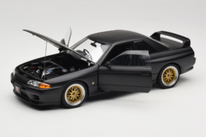 Nissan Skyline GT-R R32 V-Spec II Tuned Version Matt Black AUTOart 1:18 77418 Metal - imagem 2 de 8