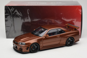 Nissan Skyline GT-R R34 Customized Metallic Bronze MotorHelix 1:18 M83414 Metal - imagem 8 de 8