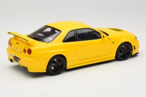 Nissan Skyline GT-R R34 Customized Version Amarelo MotorHelix 1:18 M83412 Metal - imagem 3 de 8
