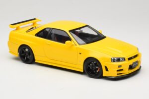 Nissan Skyline GT-R R34 Customized Version Amarelo MotorHelix 1:18 M83412 Metal - imagem 6 de 8