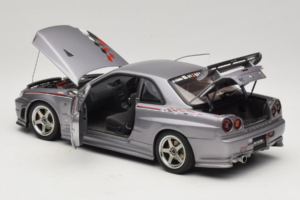 Nissan Skyline GT-R R34 Nismo S-Tune Prata AUTOart 1:18 77358 Metal - imagem 5 de 8