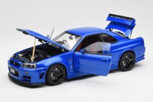 Nissan Skyline GT-R R34 NISMO Z-Tune Bayside Azul AUTOart 1:18 77354 Compósito - imagem 2 de 8