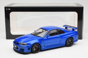 Nissan Skyline GT-R R34 NISMO Z-Tune Bayside Azul AUTOart 1:18 77354 Compósito - imagem 8 de 8