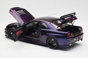 Nissan Skyline GT-R R34 NISMO Z-Tune Midnight Roxo III AUTOart 1:18 77464 Compósito - imagem 5 de 8