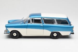 Opel Rekord P1 Caravan Azul Metálico Minichamps 1:18 180043210 Metal - imagem 4 de 8