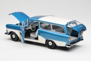 Opel Rekord P1 Caravan Azul Metálico Minichamps 1:18 180043210 Metal - imagem 5 de 8