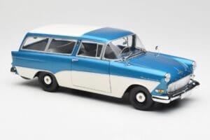 Opel Rekord P1 Caravan Azul Metálico Minichamps 1:18 180043210 Metal - imagem 6 de 8
