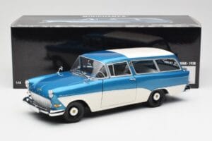 Opel Rekord P1 Caravan Azul Metálico Minichamps 1:18 180043210 Metal - imagem 8 de 8