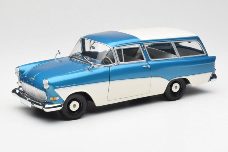 Opel Rekord P1 Caravan Azul Metálico Minichamps 1:18 180043210 Metal