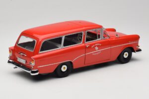 Opel Rekord P1 Caravan Feuerwehr Neuenkirchen Minichamps 1:18 180043291 Metal - imagem 3 de 8