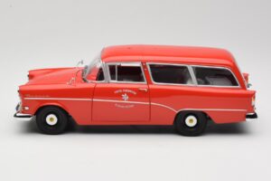 Opel Rekord P1 Caravan Feuerwehr Neuenkirchen Minichamps 1:18 180043291 Metal - imagem 4 de 8