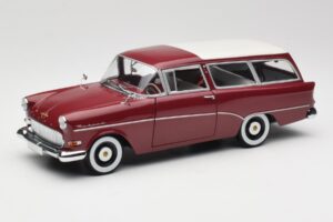 Opel Rekord P1 Caravan Vermelho Minichamps 1:18 180043211 Metal