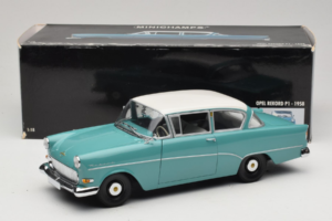 Opel Rekord P1 Azul Turquesa Minichamps 1:18 180043200 Metal - imagem 8 de 8
