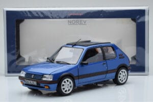 Peugeot 205 GTi 1.9 Com Tecto de Abrir Miami Azul Norev 1:18 184844 Metal - imagem 8 de 8