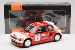 Peugeot 205 T16 #3 B. Darniche / A. Mahe Rally Ypres 1985 IXO 1:18 18RMC135 Metal - imagem 6 de 6