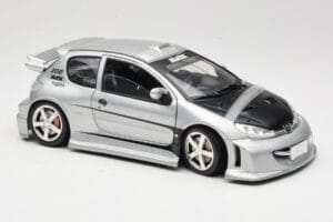 Peugeot 206 MTK Prata Solido 1:18 1817 Metal - imagem 6 de 8
