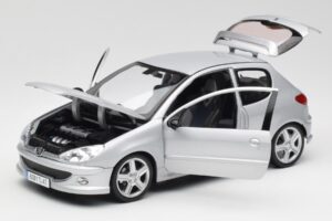 Peugeot 206 RC Aluminium Prata Norev 1:18 184726 Metal - imagem 2 de 8