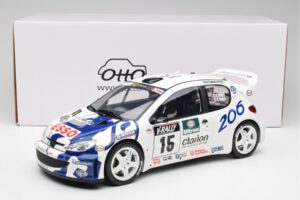 Peugeot 206 WRC G. Panizzi / H. Panizzi Tour de Corse 1999 Otto 1:12 G081 Resina - imagem 6 de 6
