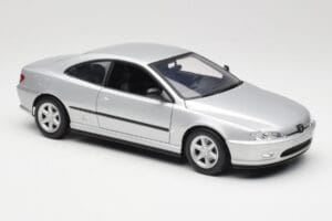 Peugeot 406 Coupe Prata Gate 1:18 01024 Metal - imagem 6 de 8