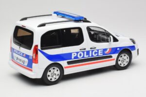 Peugeot Partner Police Azul Norev 1:18 184891 Metal - imagem 2 de 6