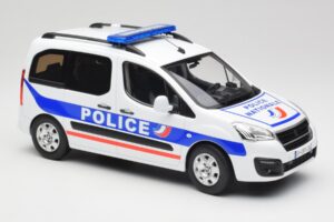 Peugeot Partner Police Azul Norev 1:18 184891 Metal - imagem 4 de 6