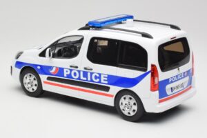 Peugeot Partner Police Azul Norev 1:18 184891 Metal - imagem 5 de 6