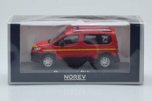Peugeot Rifter Pompiers Vermelho Norev 1:43 479069 Metal - imagem 4 de 4