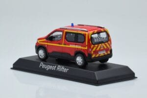 Peugeot Rifter Pompiers Secours Medical Vermelho Norev 1:43 479070 Metal - imagem 3 de 4