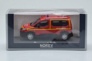 Peugeot Rifter Pompiers Secours Medical Vermelho Norev 1:43 479070 Metal - imagem 4 de 4